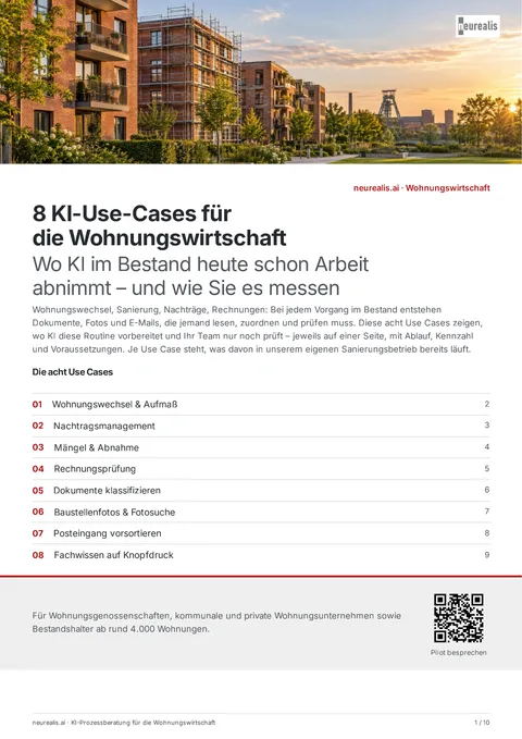 8 KI-Use-Cases für die Wohnungswirtschaft · Vorschau der ersten PDF-Seite