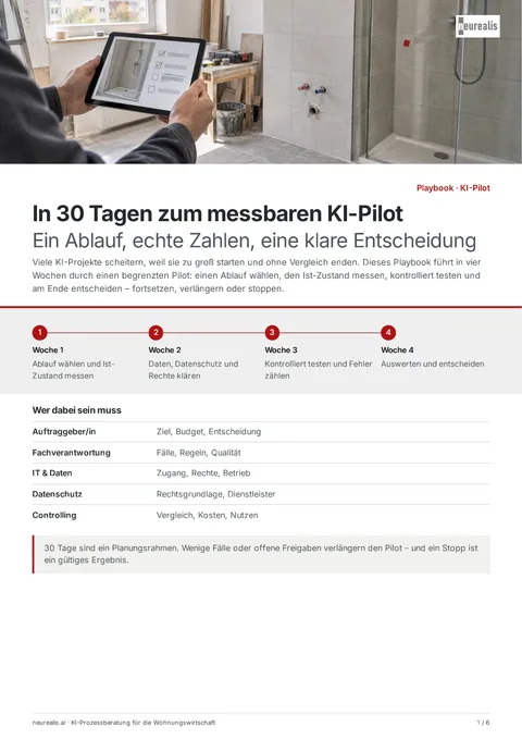 In 30 Tagen zum messbaren KI-Pilot · Vorschau der ersten PDF-Seite